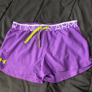 purple under armor shorts